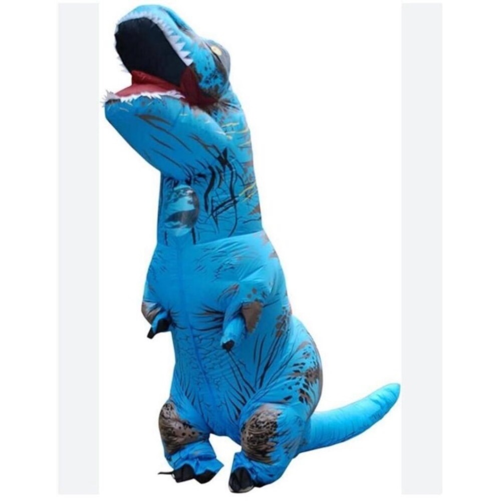Blue Inflatable‎ T-Rex Costume Size Large new